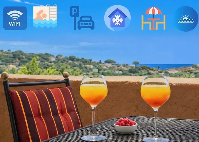 Mazet Climatise Vue I Piscine I Parking I Wifi I Linge Et Menage Inclus * Sainte-Maxime