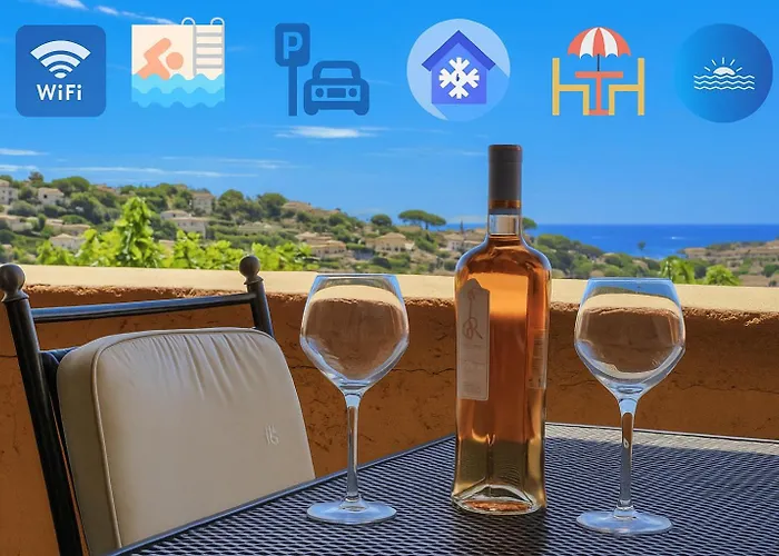 Mazet Climatisé Vue I Piscine I Parking I Wifi I Linge Et Menage Inclus * Sainte-Maxime